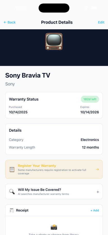 Product detail with countdown